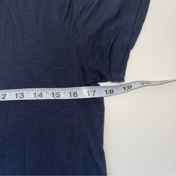 Maurices 24/7 Navy Blue Keyhole Strappy Front Short Sleeve Tee Medium Women’s - Picture 6 of 10